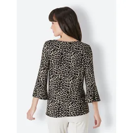 Creation L Premium Viskose-Seiden-Shirt Elfenbein/Schwarz 40