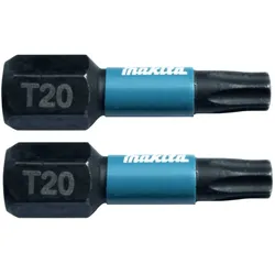 Makita Bit T20 25 mm Schrauben Befestigen 2 Stück Impact Black B-63672