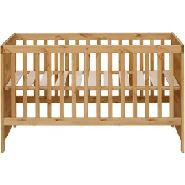 otto home Babybett "Indra, Schlupfsprossen, 4-fach verstellbare Liegehöhe", beige (natur), B:75cm H:88cm L:145cm T:145cm, Massivholz, Babybetten, FSC zertifiziertes Massivholz, Landhausstil mit tollen Details