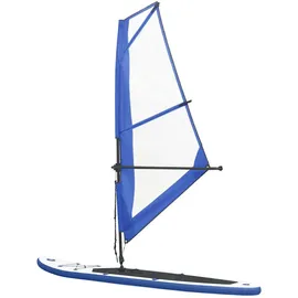 vidaXL Aufblasbares SUP-Board mit Segel Set Blau und Weiß