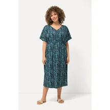 Ulla Popken Jerseykleid Midikleid Grau 54/56