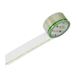 WIHEDÜ Packband WIHE-lux Dieses Packband besteht zu 80% aus recycelter PP-Folie transparent 50,0 mm x 66,0 m 1 Rolle