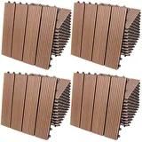 CASARIA WPC Fliesen terrakotta 30 x 30 x 2 cm 44 St.