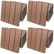 CASARIA WPC Fliesen terrakotta 30 x 30 x 2 cm 44 St.