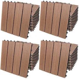 CASARIA WPC Fliesen terrakotta 30 x 30 x 2 cm 44 St.
