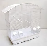 Vogelkäfig Ula, Vogelheim mit Zubehör, Weiß