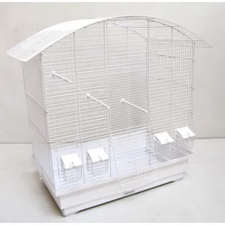 Vogelkäfig Ula, Vogelheim mit Zubehör, Weiß