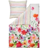 Estella Wendebettwäsche Set Aquarell 4703 985 Blumen Mako Satin 240 cm x 220 cm