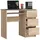 akord furniture factory Akord Schreibtisch, Sonoma Eiche, Holzwerkstoff, Nachbildung, Holz Optik, 1 Fächer, 3 Schubladen Rechteckig,Rechteckig, 90x77x50 cm, Arbeitszimmer, Schreibtische, Computertische