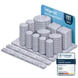 Filzgleiter Selbstklebend Grau - 111 Stück, 5mm Stärke (Rund & Eckig), Filzgleiter für Stühle & Möbelgleiter, Kratzschutz & Geräuschdämpfung
