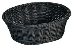 Kesper Obstkorb aus Vollkunststoffgeflecht, oval 19807 , 1 Packung = 5 Körbe, Maße (B x L x H): 20,5 x 25 x 8,5 cm