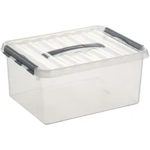 SUNWARE Q-Line Aufbewahrungsbox 40 x 30 x 18 cm 6-tlg. transparent/silber