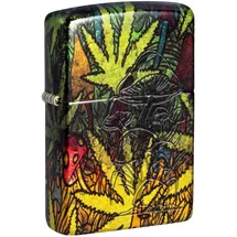 Zippo Sturmfeuerzeug - Counter Culture Design, 540° Tumbled Brass, Lustre/Fusion - Nachfüllbar - Wiederverwendbar - Windfest - Geschenkbox - Made in USA