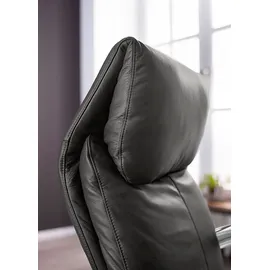 W.Schillig Relaxsessel "rumbaa", grau (anthrazit z69), B:73cm H:115cm T:84cm, Longlife Xtra-Leder Z69: Das feinnarbige, gedeckte Softleder Z69 besticht durch seine außergewöhnliche Weichheit im trendigen »Vintage-Look«, Hautstärke 0, 9 - 1, 1 mm, Sessel,