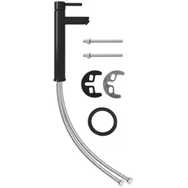 vidaXL Badezimmer Waschbecken Wasserhahn Ablaufgarnitur aus mattiertem