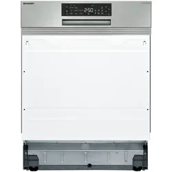 Sharp Geschirrspüler 60 cm Spülmaschine teilintegriert |14 Maßgedecke |8 Programme |leise 44 dB