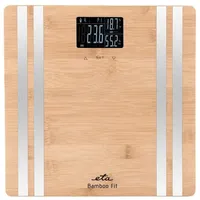 ETA Personenwaage Digital Bamboo Fit - LCD-Display, Rutschfeste Füße