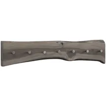 Massivmoebel24 Garderobenleiste Akazie 70 x 5 x 10 cm Grau