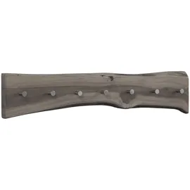 Massivmoebel24 Garderobenleiste Akazie 70 x 5 x 10 cm Grau