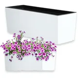 Kadax Blumenkasten 18 x 56 x 19,2 cm Weiß