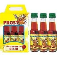3er Kräuterlikörbox Kräuterlikör Box 3 x 0,02 L 32% vol. für Männer Männergeschenk verschiedene Anlässe Hobby zum Geburtstag Alter Sack Zum Wohl Prost (Prost Willkommen im Club 52017)