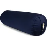 MindBaas - Yoga Bolster - Eco - Dunkelblau - Yogakissen - Meditationsrolle EINHEITSGRÖSSE