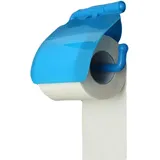 DOITOOL Toilettenpapierbox Mit Saugnapf U-förmig Für Badezimmer Wandmontage Rollenaufbewahrung Blau Ohne Bohren