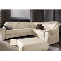 Ecksofa SIT & MORE "Benson L-Form" Sofas Gr. B/H/T: 265cm x 94cm x 215cm, Luxus-Kunstleder, langer Schenkel links, ohne Bettfunktion, beige (creme) wahlweise mit Bettfunktion