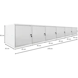 Proregal Cubic XL Schließfachwürfel 45x45x45cm Grau