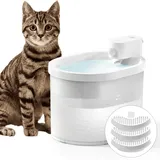 uahpet katzenbrunnen Kabelloser Batteriebetriebener,Trinkbrunnen für Katze 2L Automatisch Wasserbrunnen für Katzen Ultra Leiser Katzenbrunnen für Katze,für Katzen und Kleine Hunde (1/3/6 Stück Filter)