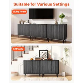 Vevor Buffetschrank 80 x 37,5 x 80 cm Schwarz