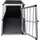 MonsterShop Auto Hundetransportbox große Einzelbox Hundebox Transportbox Gitterbox Fahrzeugbox Kofferraumbox Katzen Hunde Aluminium Trapez