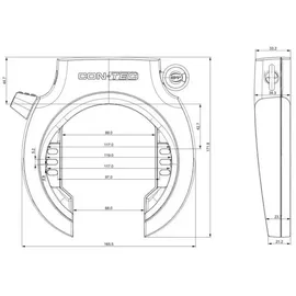 CON-TEC PowerLoc XL Mehrfarbig Rahmenschloss