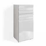 Vicco Midischrank Freddy, Weiß Hochglanz, Badezimmer, Badregal