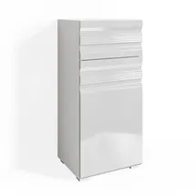 Vicco Midischrank Freddy, Weiß Hochglanz, Badezimmer, Badregal