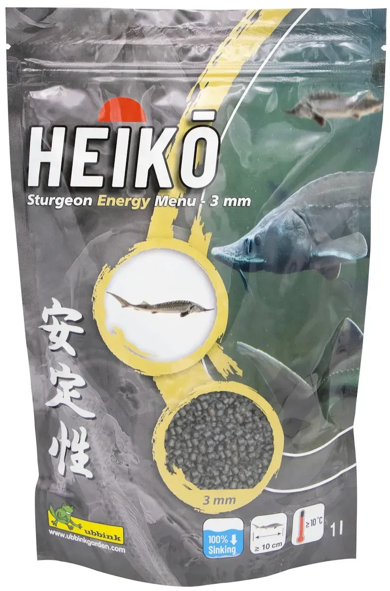 Ubbink HEIKO - Sturgeon Energy Menu 3mm - fördert das Wachstum von Stören und ihre natürliche Pigmentierung, Alleinfutter in 3 mm Pellets 1l