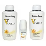 Bettina Barty Vanilla Bath & Shower Gel 500ml + Body Lotion 500ml + Deo Roll-On 50ml