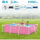 Intex Pool mit rechteckigem Rahmen 220 x 150 x 60 cm – im Lieferumfang enthalten Accessoire CB97