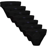 BRUBAKER Slip Herren Unterhose aus Baumwolle (Spar-Pack, 7-St., 7er-Pack) Großpackung Männer Unterwäsche, sehr bequeme Passform schwarz XXL