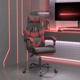 vidaXL Gaming-Stuhl Kunstleder Schwarz & Weinrot