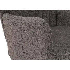 Mendler Lounge-Sessel HWC-K37 Chenille 75 x 80 x 75 cm dunkelgrau mit Kissen