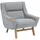 58 aufm Kessel Cocktailsessel Kayle Flachgewebe 58 x 71 x 70 cm Grau mit Relax-Funktion