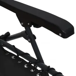 vidaXL Gartenliege Klappbare Liegestühle 60 x 60 x 25 cm Schwarz