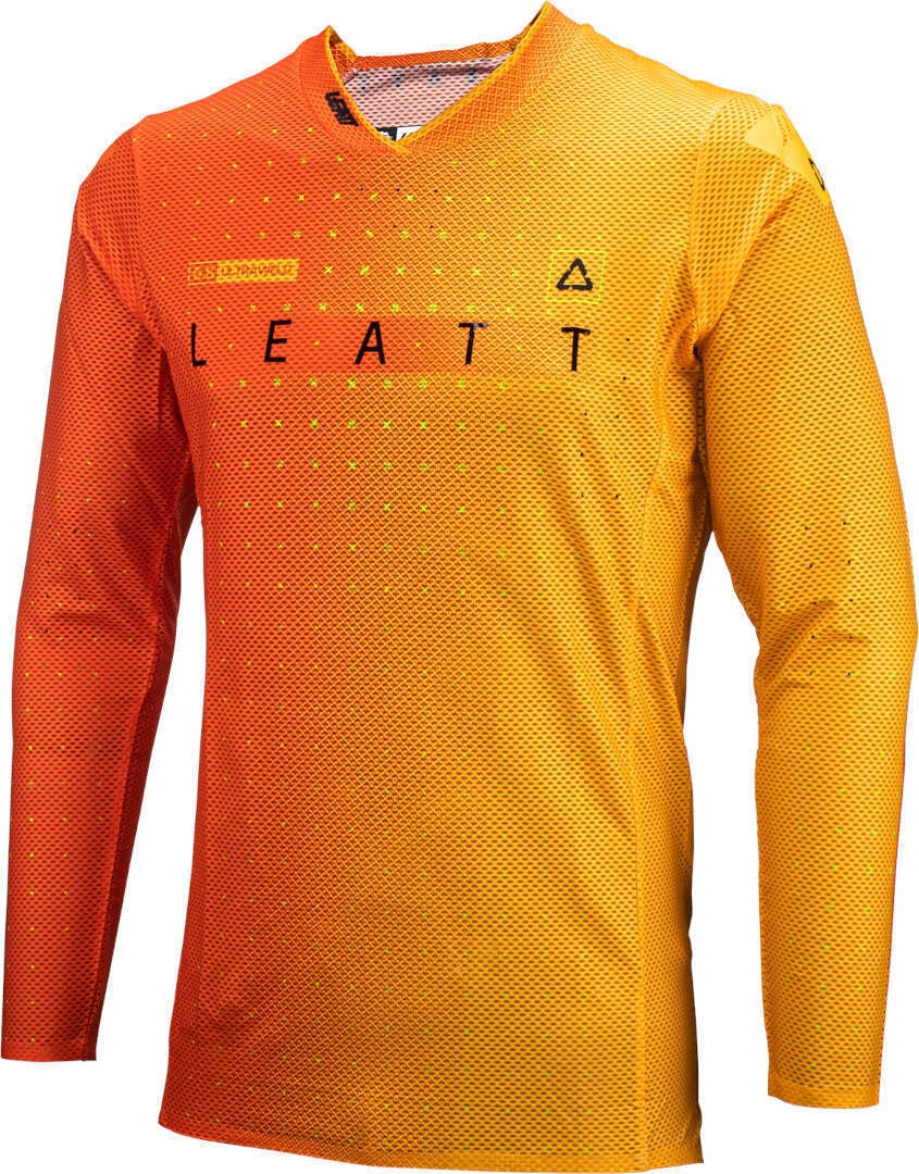 Leatt 5.5 Ultraweld Citrus 2024 Motocross Jersey, schwarz-orange, Größe M für Männer