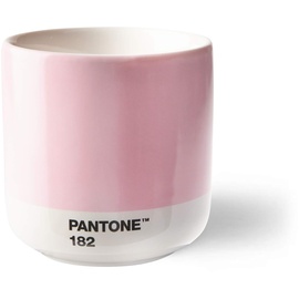 Pantone doppelwandiger Porzellan-Thermobecher Cortado, ohne Henkel, 190ml, Light Pink 182