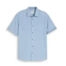Tom Tailor Kurzarmhemd Bleeched Blue Chambray XXL