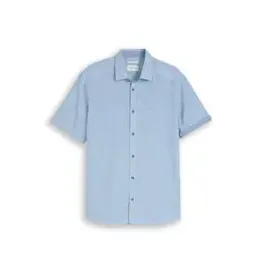 Tom Tailor Kurzarmhemd Bleeched Blue Chambray XXL