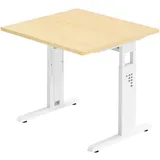 bümö Schreibtisch O-Serie Ahorn / Weiß