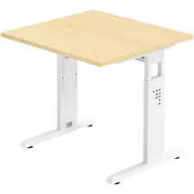 bümö Schreibtisch O-Serie Ahorn / Weiß