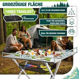 Kesser Campingtisch faltbar Silber